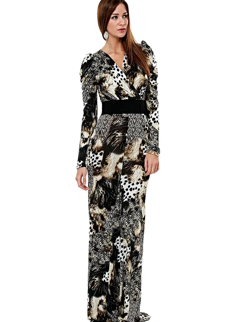 Threadz by Ajooni Printed Dress with Belt