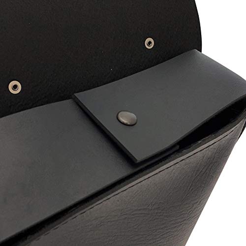 Dowco Willie & Max Black Synthetic Leather Motorcycle Swingarm Bag for Sportsters/Dual Shock Models - Nickel Buckle - Made in USA [59778-00] - Image 4