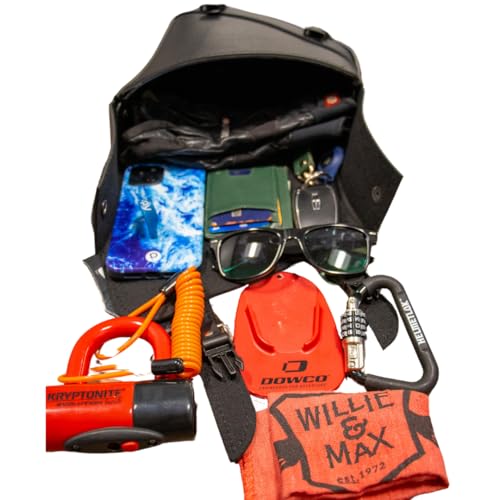 Dowco Willie & Max Black Synthetic Leather Motorcycle Swingarm Bag for Sportsters/Dual Shock Models - Nickel Buckle - Made in USA [59778-00] - Image 3