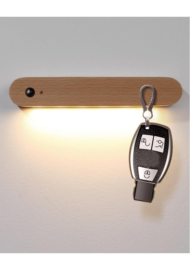 LED Motion Sensor Night Light Battery Operated Wall Light-USB Rechargeable Magnetic Light with Warm White Light for Kids Room Bathroom Cabinet Closet Hallway - Image 4