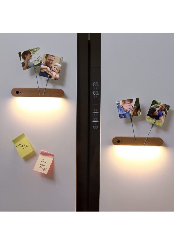 LED Motion Sensor Night Light Battery Operated Wall Light-USB Rechargeable Magnetic Light with Warm White Light for Kids Room Bathroom Cabinet Closet Hallway - Image 3