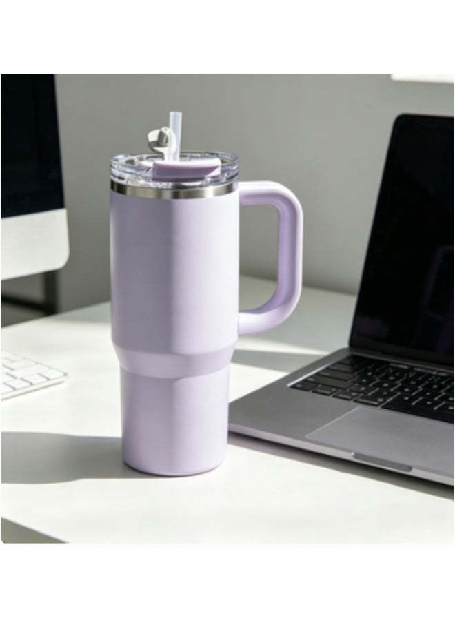 Stainless Steel Straw Insulated and Cooling Cup, Large Capacity Water Cup, Student Giant Cup, Men's and Women's Coffee Cup, Exceptionally Outstanding - Image 3