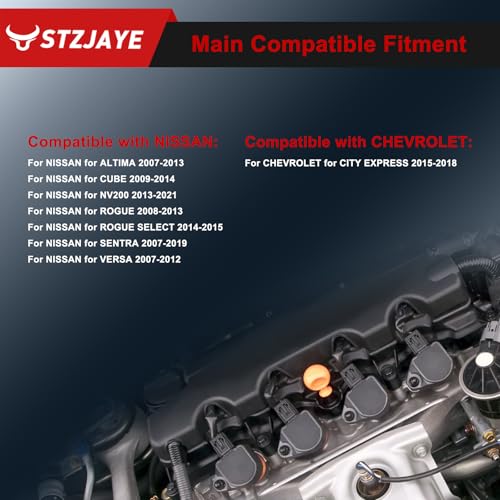 STZJAYE Double Iridium Spark Plugs 9029 Compatible with Nissan For Altima 2007-2013, for Rogue 2008-2013, for Sentra 2007-2019, for Versa 2007-2012, for Cube 2009-2014, for NV200 2013-2021 4Pack - Image 2