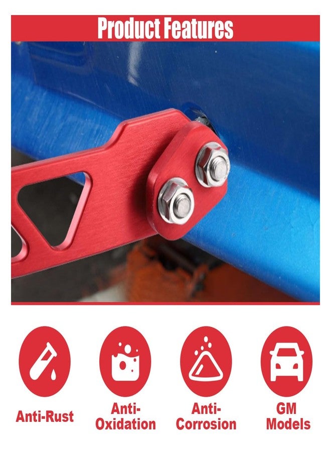 GLSOWEE Universal Car Rear Tow Towing Hook, Aluminum Alloy Towing Hook Auto Trailer Ring, Car Rear Bumper Racing Trailer Hook, Car Decoration Accessories for Most Cars SUVs Trucks (Red) - Image 3