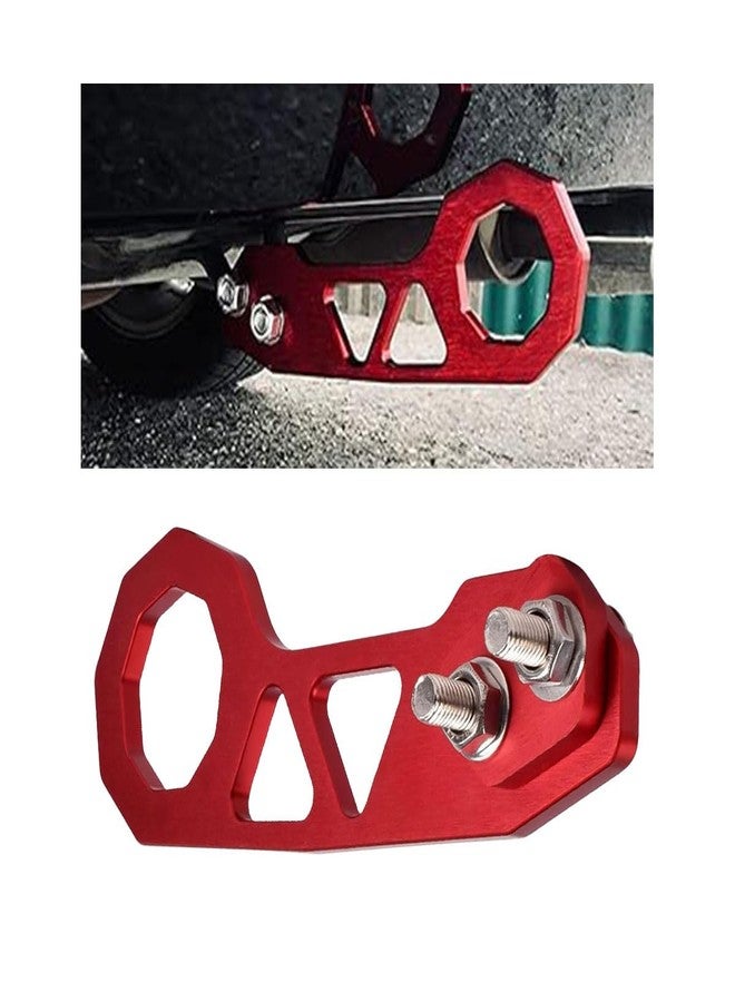 GLSOWEE Universal Car Rear Tow Towing Hook, Aluminum Alloy Towing Hook Auto Trailer Ring, Car Rear Bumper Racing Trailer Hook, Car Decoration Accessories for Most Cars SUVs Trucks (Red) - Image 1