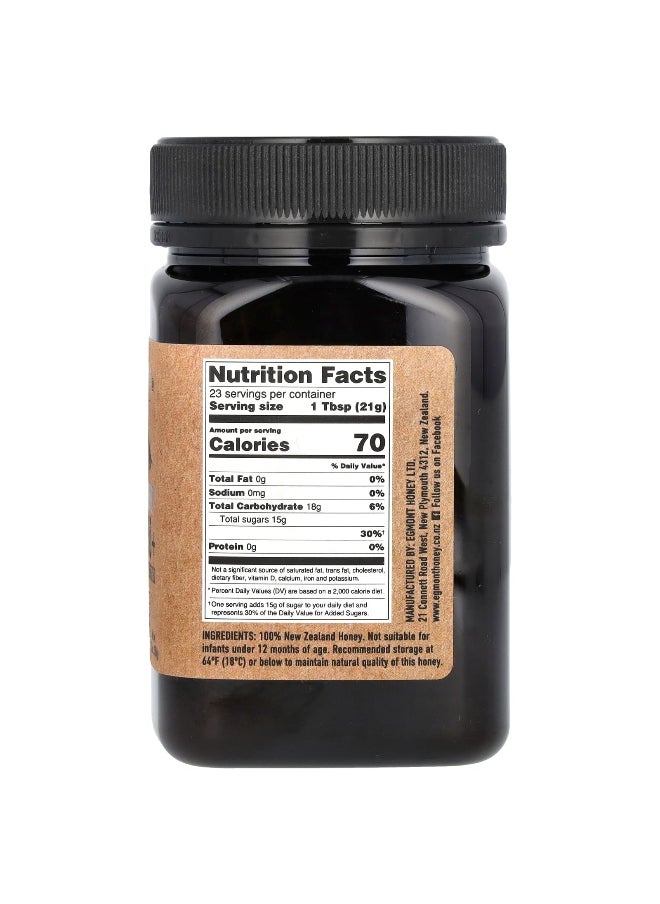 EGMONT HONEY Egmont Honey, Manuka Honey, Raw And Unpasteurized, UMF 7+, MGO 150+, 17.6 oz (500 g)  - Image 2