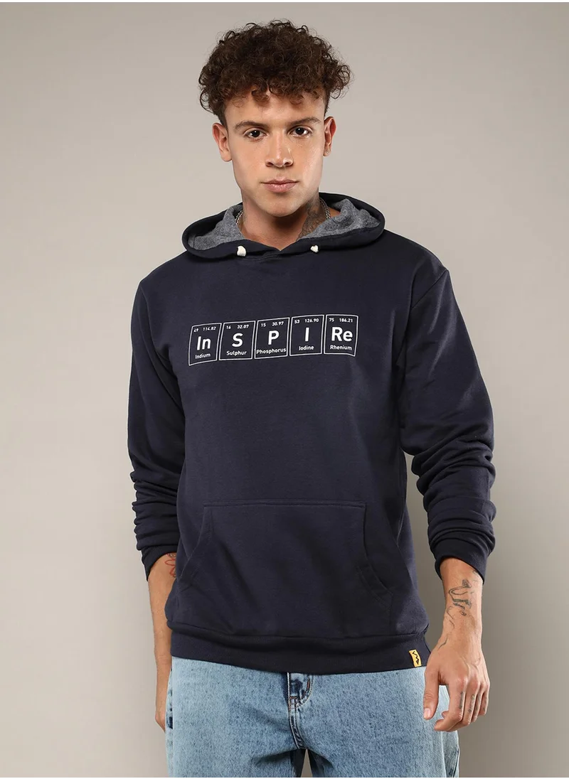 كامبوس سوترا Men's Black Inspire Hoodie With Kangaroo Pocket