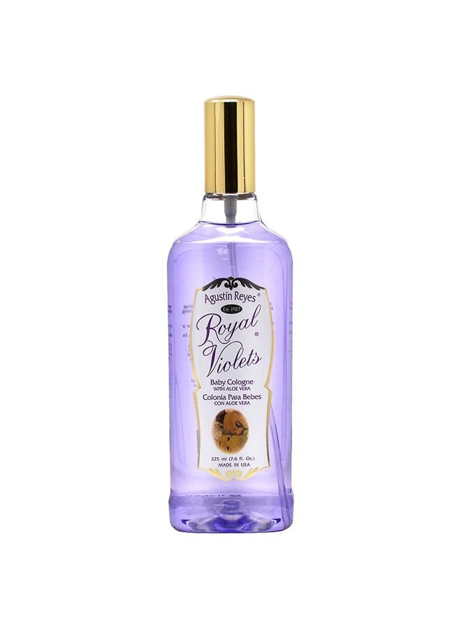 Royal Violets Baby Cologne with Aloe Vera for Baby Sensitive Skin, Relaxing Aroma, 7.6 Fl Oz Spray Plastic Bottle - Image 1