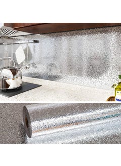 Devigo Self Adhesive Kitchen Countertop Foil Silver Countertop Foil Aluminum Foil  - Image 1