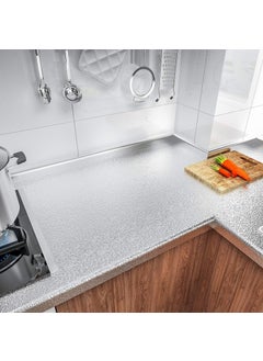 Devigo Self Adhesive Kitchen Countertop Foil Silver Countertop Foil Aluminum Foil  - Image 2