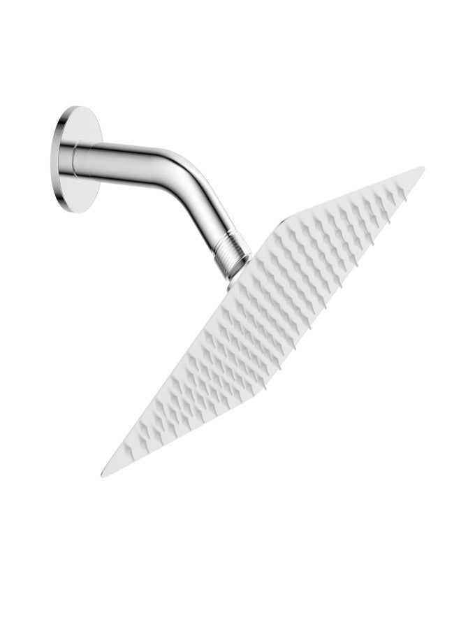 Hibbent 7 Inch All Metal Shower Arm with Flange, Solid Brass Shower Head Extension, Pipe Arm Extender, Wall-Mounted Shower Water Outlet Tube with Teflon Tape for Fixed Bathroom Shower Head, Chrome - Image 1