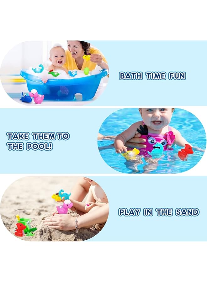 KASTWAVE Dinosaur Light Up Bath Toys For Toddlers 3 4 9Pcs Kids Bath Time Toys Toddler Dinosaur Bath Toys No Hole Bath Tub Toys Baby Light Up Pool Toys For The Tub Kids Girl Boy Fun Bath Toys - Image 3