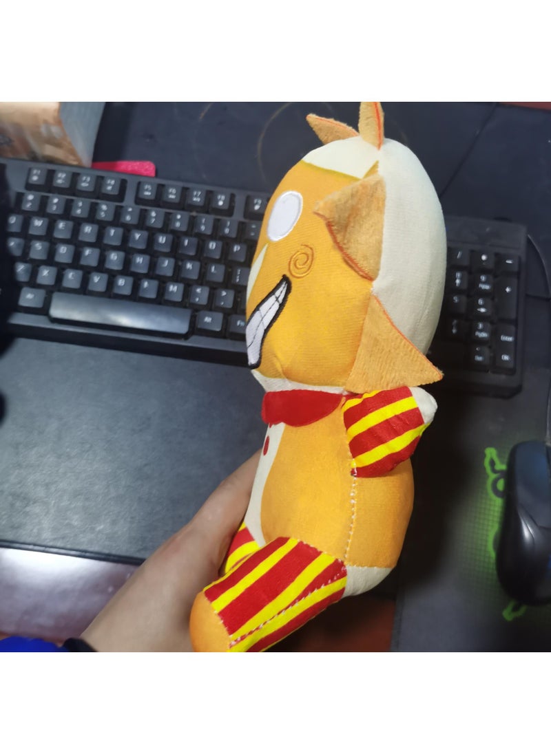 Generic - 2-Pieces Clown doll cotton puppet fun cartoon plush Toy Blue/Yellow 25cm - Image 1