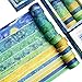DAPUTOU Washi Tape Set of 12 RollsVan Gogh Starry Night Decorative Green Leaves Floral Blue Yellow Washi Masking Tape Sets for CraftKidsScrapbookDIYGift WrappingYellow - Image 2