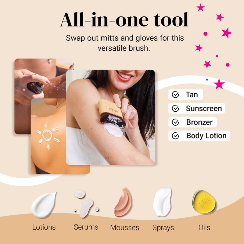 Keshima Self Tanner Brush, Large Tanning Brush for Face and Body, Kabuki Tan Applicator for Smooth and Even Coverage - Image 5