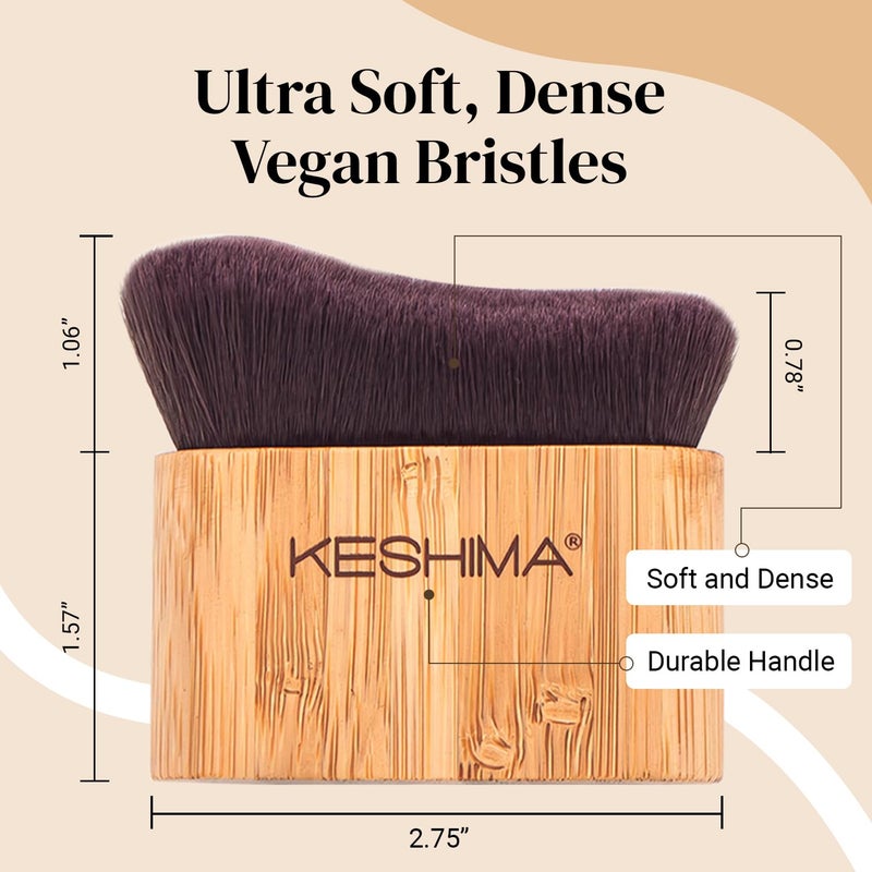 Keshima Self Tanner Brush, Large Tanning Brush for Face and Body, Kabuki Tan Applicator for Smooth and Even Coverage - Image 2