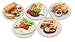 ThaiHonest 5 Pcs Dollhouse Miniature Food Set  Handmade Clay Salmon Steak Burger Subway  Beef Steak on Ceramic Plates 13 Inch 16 Scale for Dollhouse Kitchen Table Dcor  Collectibles - Image 4