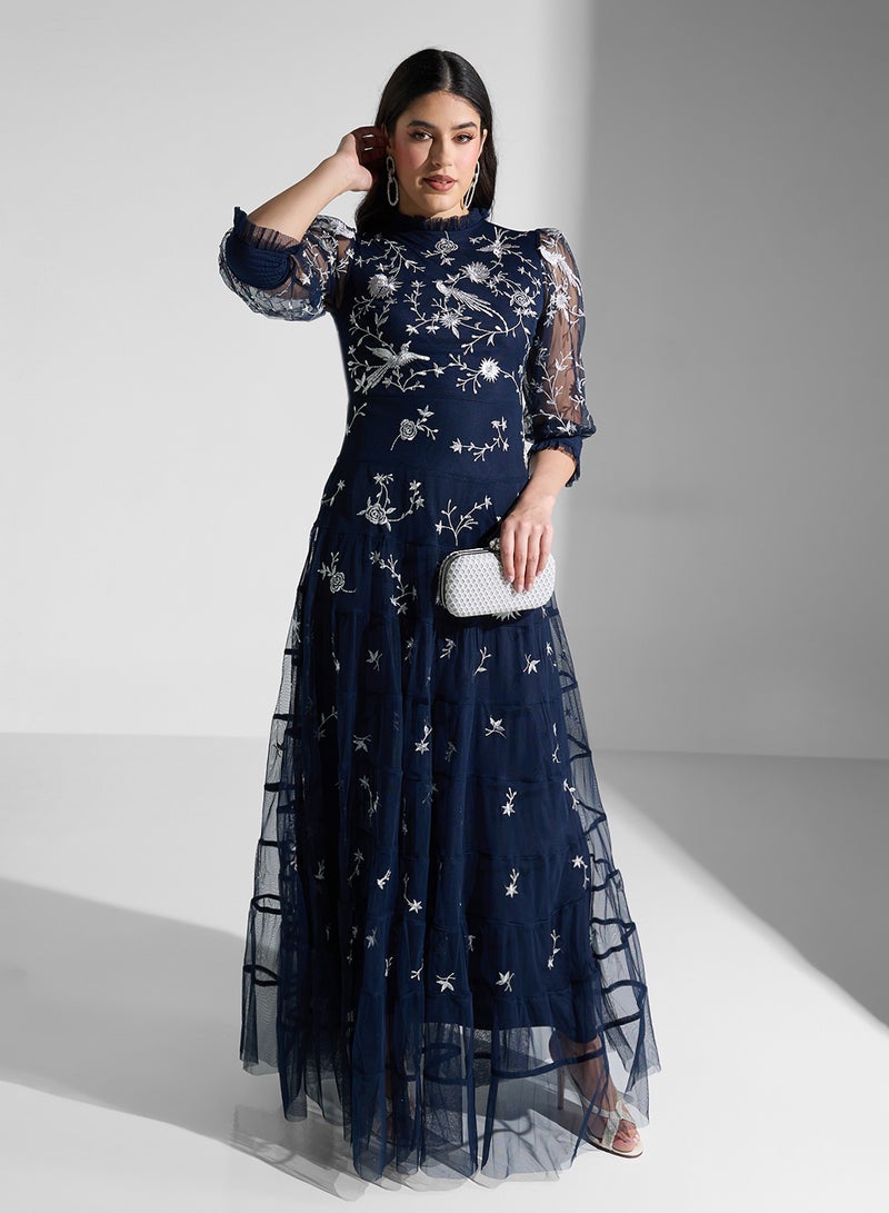 Floral Embroidered Dress