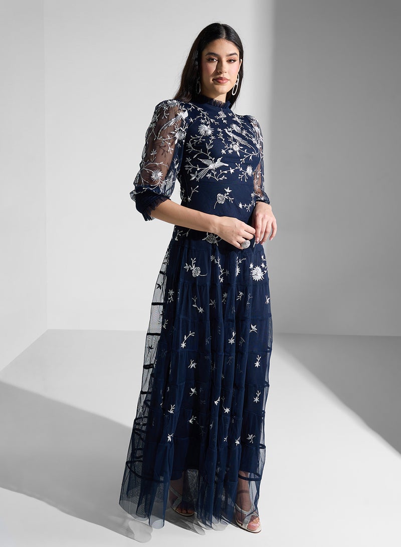 Floral Embroidered Dress