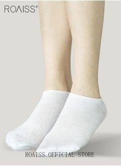 roaiss 5 Pairs Disposable Compressed Socks for Women and Men Portable Throwaway Cotton Short Socks Sweat Absorbent and Breathable Ankle Sock for Sports Business or Travel  - Image 2