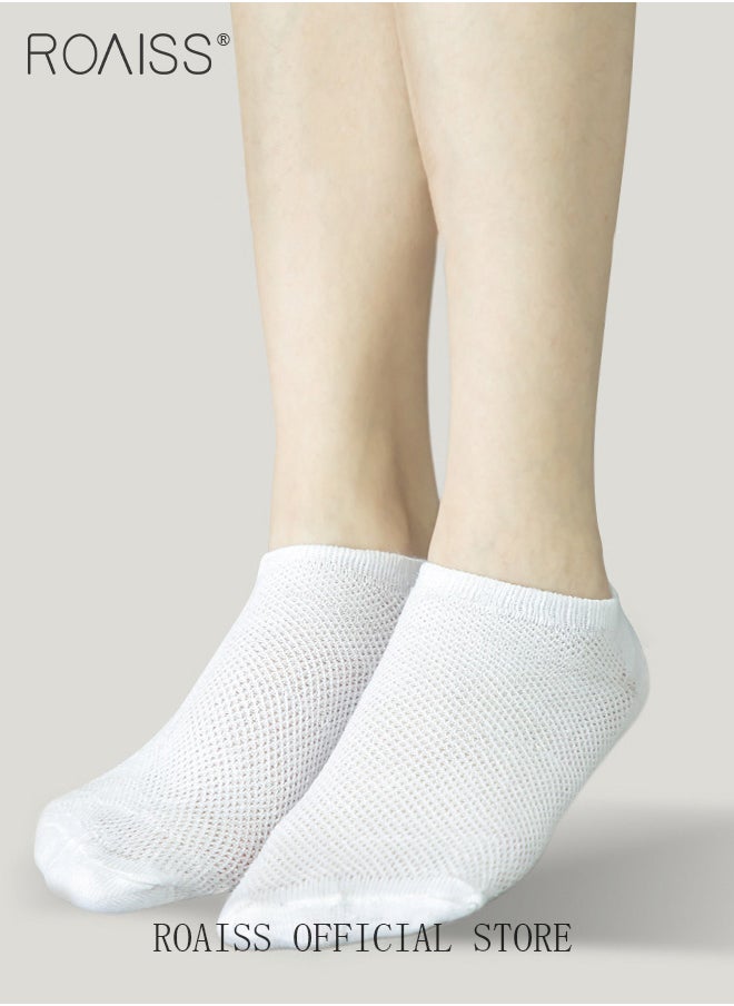 roaiss 5 Pairs Disposable Compressed Socks for Women and Men Portable Throwaway Cotton Short Socks Sweat Absorbent and Breathable Ankle Sock for Sports Business or Travel  - Image 2