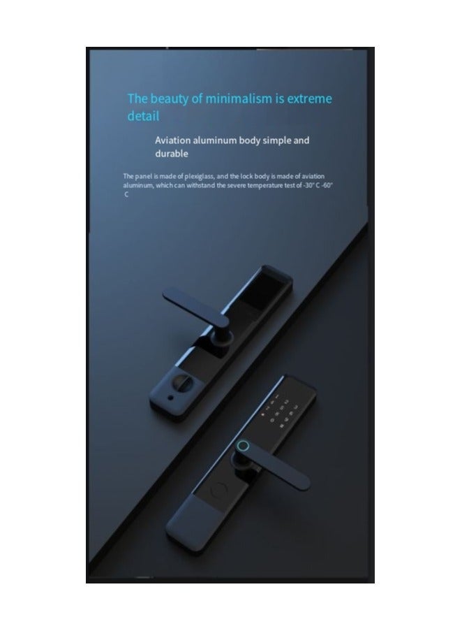 تويا قفل باب ذكي S53 من تويا يعمل عن طريق بصمة الاصبع او الباسورد او تطبيق الهاتف او كروت مغناطيسية او مفتاح امان - Image 3