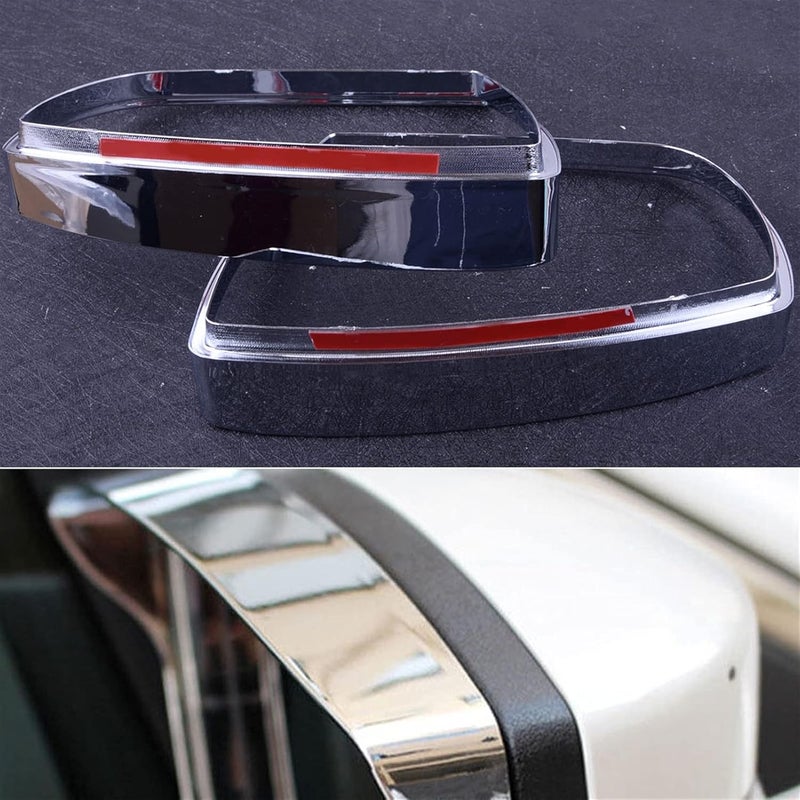 Wivplex Chrome Plated Side Mirror Rain Guard Covers - Image 4