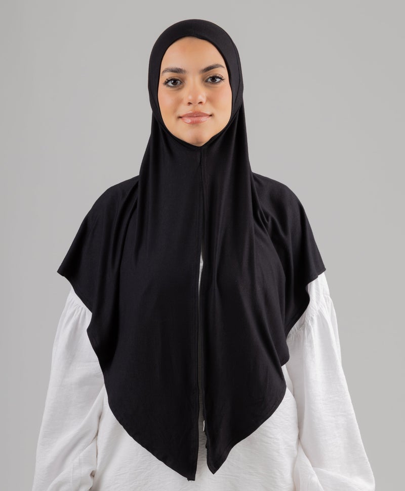 طرحة سريعة وسهلة التركيب من القطن الليكرا الأسود