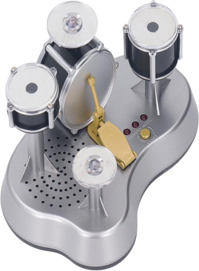 JEMICA Finger Touch Drum Set Electronic Mini Desktop Small Novelty Toy Desk Instrument Game with Sounds and Lights for Kids, Adults - Image 2