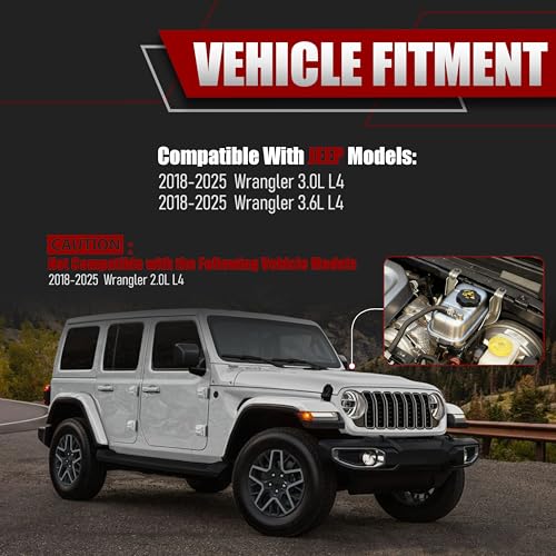 LSHDLAM Coolant Reservoir Tank for Jeep Wrangler JL 2018-2024 & Gladiator JT 2020-2024, One-Piece Cast Aluminum Coolant Overflow Bottle, Replacement for OEM 68283565AB - Image 4