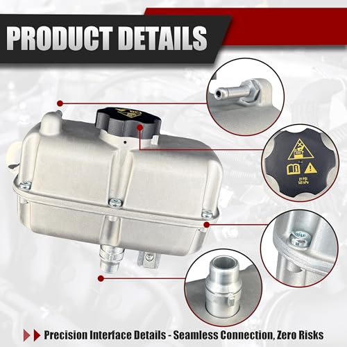 LSHDLAM Coolant Reservoir Tank for Jeep Wrangler JL 2018-2024 & Gladiator JT 2020-2024, One-Piece Cast Aluminum Coolant Overflow Bottle, Replacement for OEM 68283565AB - Image 3