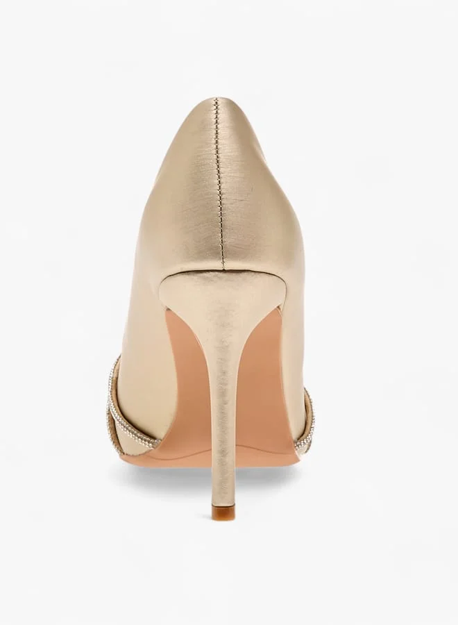 فلورا بيلا من شو إكسبرس Women Embellished Slip-On Pumps with Stiletto Heels