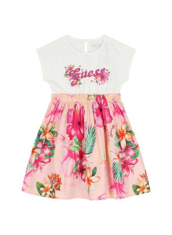 GUESS Kids Printed Short Sleeve Mini Dress - Image 1