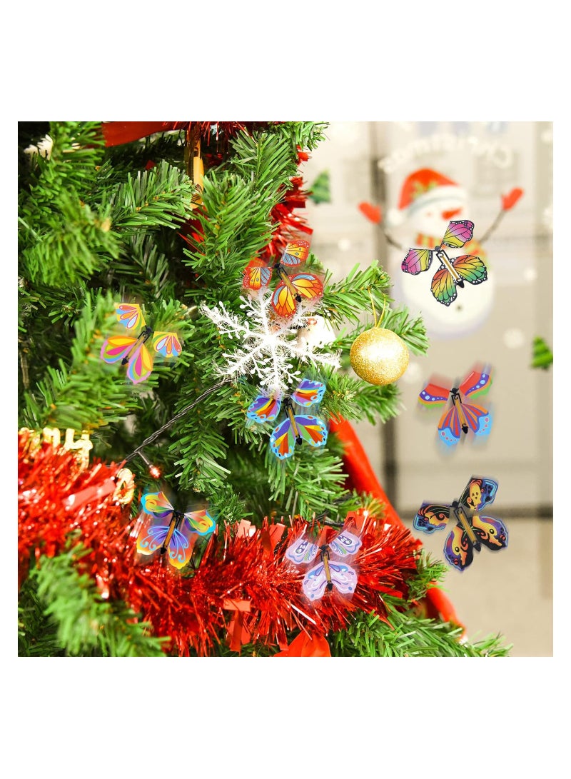 KASTWAVE 30pcs Magic Wind Up Flying Butterfly Magic Fairy Flying Butterfly Wind Up Butterfly in The Book Rubber Band Powered Magic Fairy Flying Toy Great Xmas Gifts Surprise Gift (Random Color) - Image 4