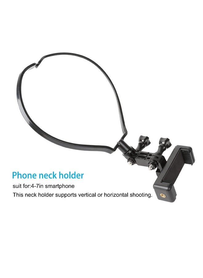 عربست حامل هاتف محمول للرقبة بدون استخدام اليدين، حامل ثلاثي القوائم عالمي معلق لهاتف iPhone وGoPro وGoPro Video وSelfie Stick - Image 4