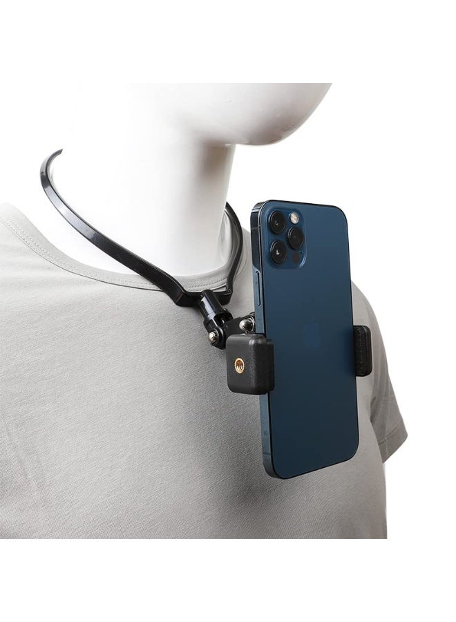 عربست حامل هاتف محمول للرقبة بدون استخدام اليدين، حامل ثلاثي القوائم عالمي معلق لهاتف iPhone وGoPro وGoPro Video وSelfie Stick - Image 1