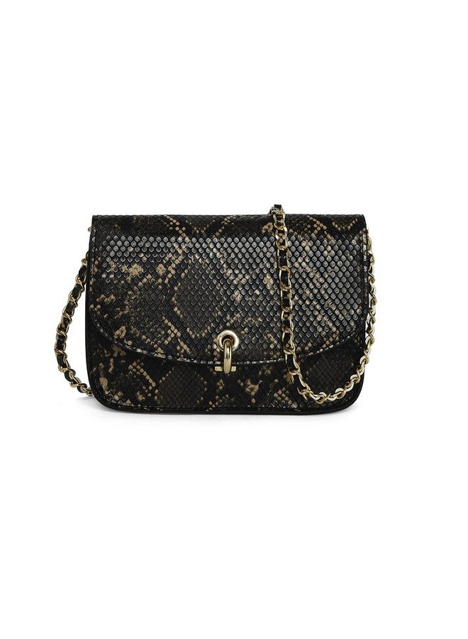 Accessorize London Women's Edie Snake Woven chain sling Bag - Image 1