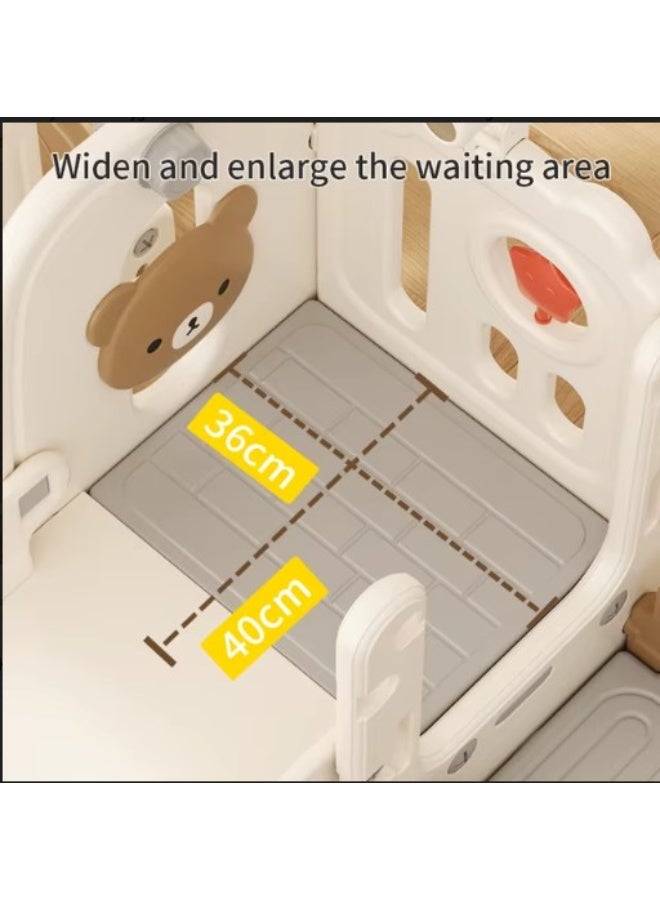 فول جوي مجموعة زحليقة وأرجوحة مع حلقة كرة سلة وسلم وتلسكوب  5*1 للأطفال،مجموعة ملعب داخلي وخارجي للأطفال الصغار،مجموعة ألعاب تسلق للأطفال - Image 2