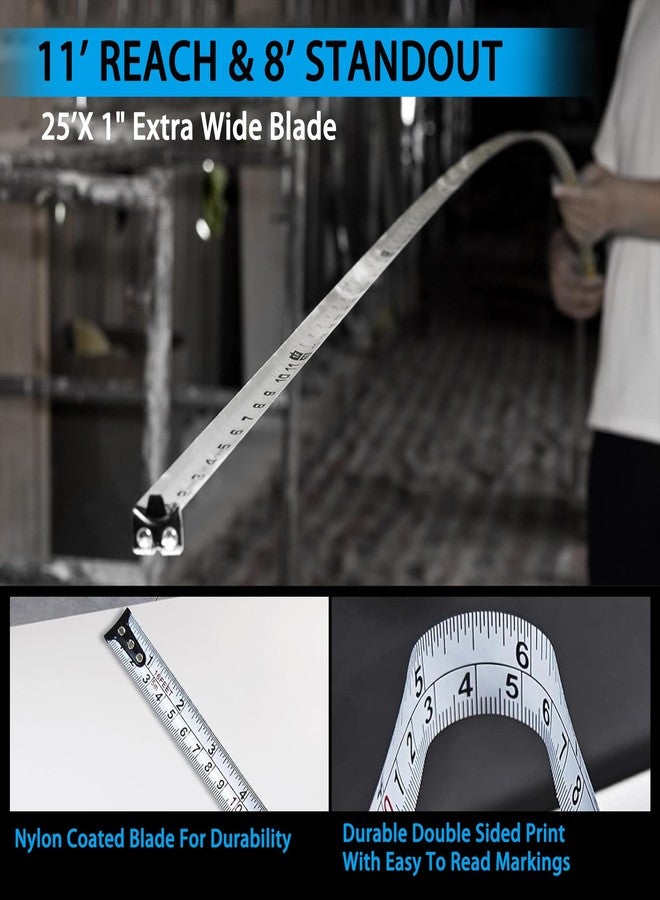 HERZO 2-in-1 Laser Tape Measure 135Ft/40m Laser Measurement Tool & 16Ft/5m Manual Measuring Tape Movable Hook Pythagorean, Area, Volume, Ft/Ft+in/in/M Unit-NOT Digital - Image 2