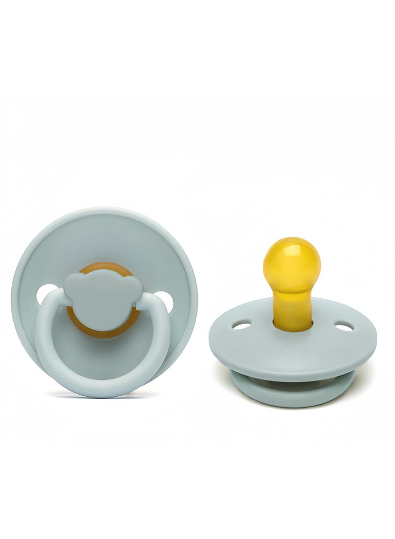 Lee Yon Natural Latex Pacifier With Pacifier Chain, Baby 0-6 Months (Blue) - Image 2
