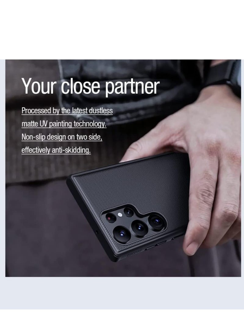Nillkin Super Frosted Shield Pro Magnetic Series Cover Case Designed For Samsung Galaxy S23 Ultra - Black - Image 3