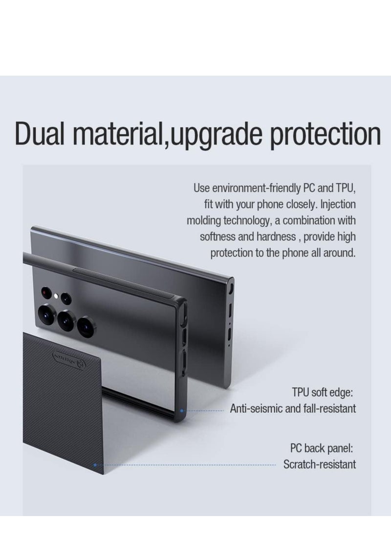 Nillkin Super Frosted Shield Pro Magnetic Series Cover Case Designed For Samsung Galaxy S23 Ultra - Black - Image 4
