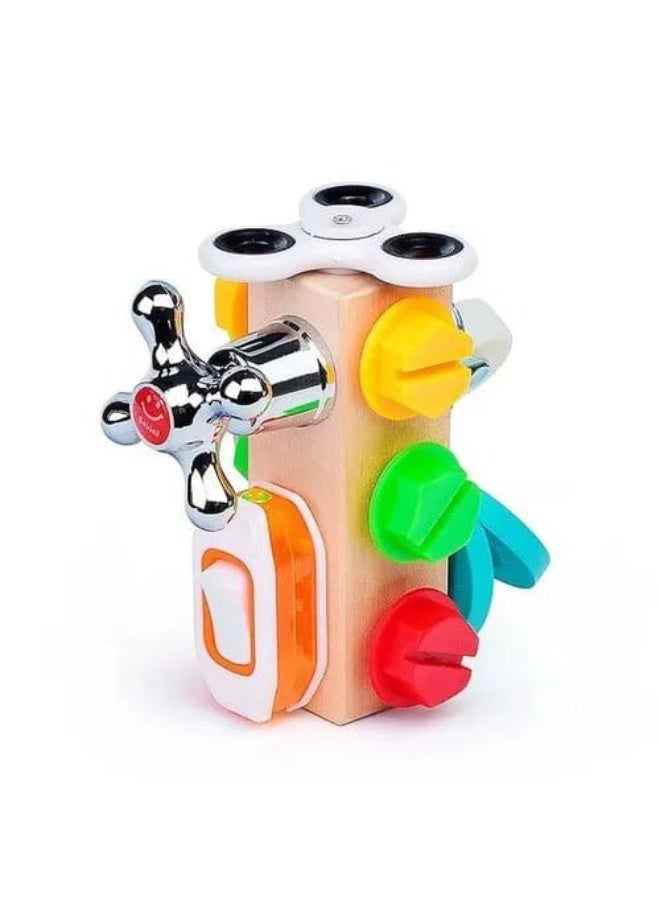 حديقة الألعاب لوحة مشغولية مونتيسوري – لعبة خشبية حسية مع مفاتيح وتحكم | تدريب المهارات الحركية للأطفال الصغار | تعليم ممتع - Image 3