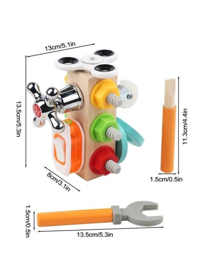 حديقة الألعاب لوحة مشغولية مونتيسوري – لعبة خشبية حسية مع مفاتيح وتحكم | تدريب المهارات الحركية للأطفال الصغار | تعليم ممتع - Image 5