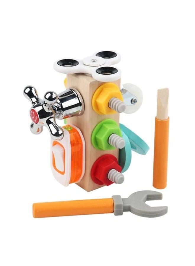 حديقة الألعاب لوحة مشغولية مونتيسوري – لعبة خشبية حسية مع مفاتيح وتحكم | تدريب المهارات الحركية للأطفال الصغار | تعليم ممتع - Image 1