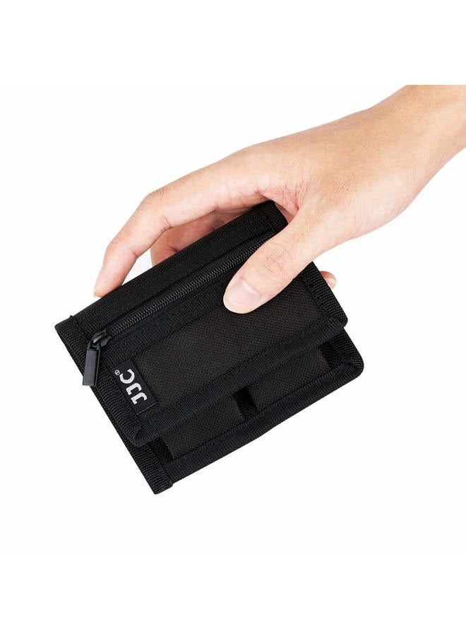 JJC Portable Camera Battery Organizer For 2 X Canon LP-E17 LP-E12 Nikon EN-EL25 EN-EL14A Sony NP-FZ100 FW50 Fuji NP-W235 NP-W126 Battery & SD Card