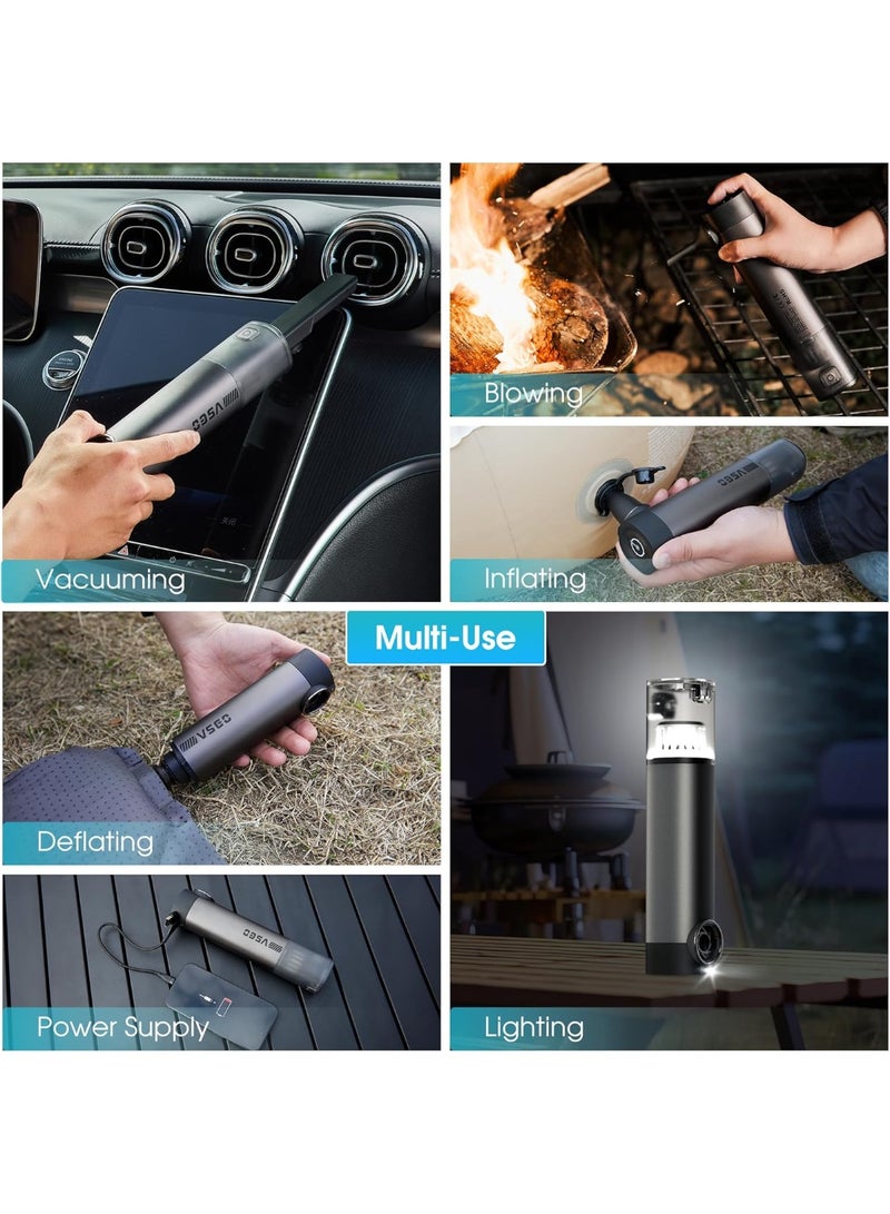 فسجو VSGO Micro High V-EB02-S1 Car Blow Suction Treasure Vacuum Cleaner خزان غاز عالي الضغط ومضخة قابلة للنفخ - Image 2