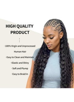 Deep Wave Bulk Human Hair For Braiding 1 Bundle 50G 22 Inch No Weft 10A Brazilian Virgin Curly Human Hair Extensions For Boho Braids Wet Wavy Human Braiding Hair (22",1B) - pzsku/Z8485D7D2961766B04D34Z/45/_/1733730326/171eda27-e2e6-4f2c-a426-2d88e95656e7