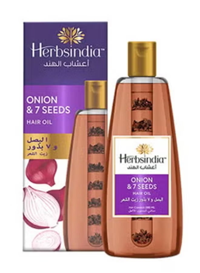 Herbsindia Onion And 7 Herbal Seeds Hair Oil With Nourish Tube 180ml