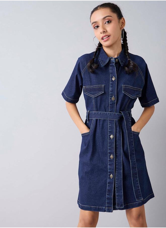 Acid Wash Denim Collared Shirt Dress with Tie Up Belt - pzsku/Z8485FE20C715BC498B09Z/45/_/1732386693/b4ccb5d0-24d5-4c9b-94af-85fcb99a6516